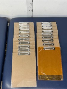 MSRP $100 NEW Lot of 19 Heavy-Duty Hardboard Clipboards, 9x12.5, Metal Low-Profile Clips, Fits 8.5x11 Letter Paper, Great For Warehouse, Inventory, Shipping, Construction, Classroom, Office, Restaurant &amp Shop Use