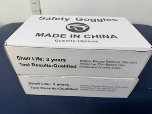 MSRP $100 NEW Lot of 20 Vented Clear Protective Safety Goggles With Adjustable Elastic Head Straps, Full-Coverage Eye Protection, Anti-Fog Airflow Design for Construction, Cleaning, Painting, Workshops, Manufacturing &amp DIY
