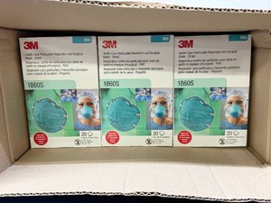 MSRP $600 NEW 300 3M 1860S Small N95 Health Care Particulate Respirator &amp Surgical Masks, 15 Boxes of 20, NIOSH N95, Fluid Resistant, It effectively filters out tiny 0.3-micron ash &amp soot particles found in wildfire smoke Recently Expired 0326