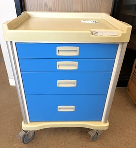 IMARP $2800 InnerSpace 4-Drawer Locking Rolling Storage &amp Workstation Cart wKeys, Electronic Keypad (no code), Pull-Out Side Work Table, Medical, Dental, Veterinary, Salon, Tattoo, Craft Studio, Garage Tool &amp Workshop Storage, 36x25x20 wKeys