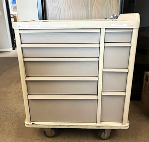 MSRP $5600&nbspLionville EX 2000 Heavy-Duty 9-Drawer Rolling Storage &amp Workstation Cart wTripp Lite Power Strip, Garage Tools, Workshop Parts, Craft Studio, Salon, Tattoo, Medical, Veterinary &amp Commercial Organizer, 42H x 36W x 22D, No Key