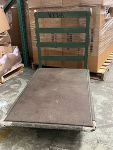 MSRP $700 Heavy-Duty Industrial Steel Platform Truck &amp Material Handling Cart, 43x26 Steel Deck, 34.5 High Push Handle, Large Commercial Casters, Rugged Warehouse, Factory, Shop, Receiving, Equipment &amp Moving Cart