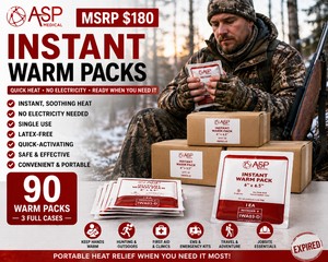 NEW 90 ASP Medica Instant Warm Packs, 3 Full Cases, 6 x 6.5 Single-Use Portable Heat Packs, Latex-Free, No Electricity Needed, Quick-Activating Heat Therapy for First Aid, Sports, Clinics, EMS, Travel, Outdoor, Jobsite &amp Emergency Kits Expired