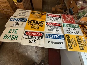 Variety of Signs-Some Have Multiple Qtys