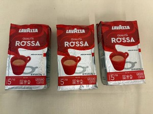 3x Lavazza Rossa Medium Roast Ground Coffee
