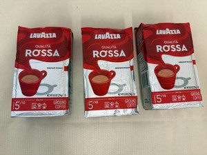 3x Lavazza Rossa Medium Roast Ground Coffee