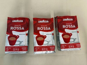 3x Lavazza Rossa Medium Roast Ground Coffee