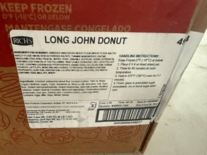59x Frozen Unfilled Long John Donuts