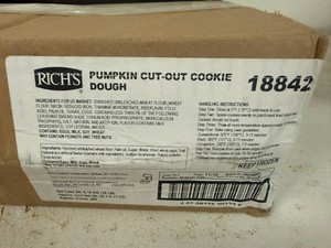 288 Appox. Ct Pumpkin Cut-out Cookie Dough