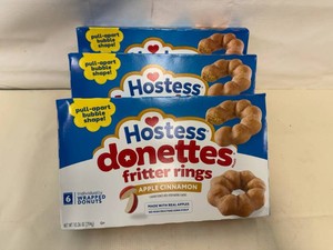 3x Hostess Donettes Fritter Rings-Apple Cinnamon