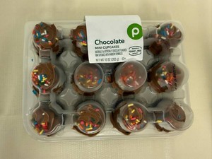 4x 12ct Frozen Mini Chocolate Cup Cakes-Peanut Free