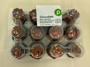 4x 12ct Frozen Mini Chocolate Cup Cakes-Peanut Free