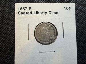1857 P Seated Liberty Dime