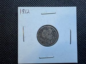 1912 Silver Barber Dime
