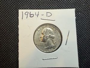 1964 D Silver Washington Quarter