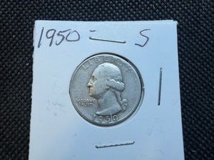 1950 S Silver Washington Quarter