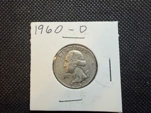 1960 D Silver Washington Quarter