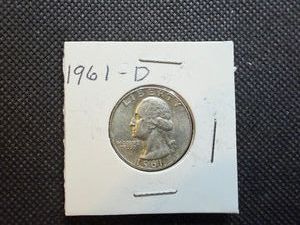 1961 D Silver Washington Quarter
