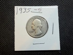 1935 S Silver Washington Quarter