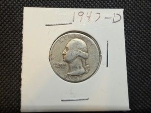 1947 D Silver Washington Quarter