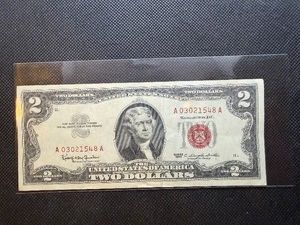 1963 Series Red Seal $2 Bill