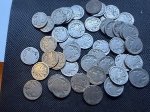 Fifty Dateless Buffalo Nickels