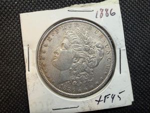 1886 Morgan Silver Dollar Marked XF45 When Purchased