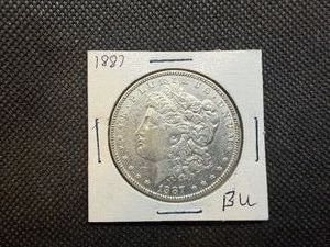 1887 Morgan Silver Dollar Marked BU When Purchased