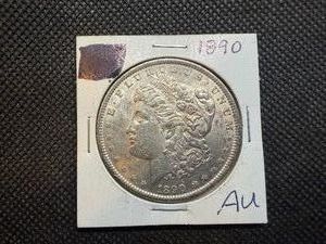 1890 Morgan Silver Dollar Marked AU When Purchased