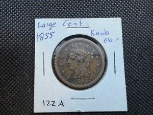 1855 Large Cent Knob Ear