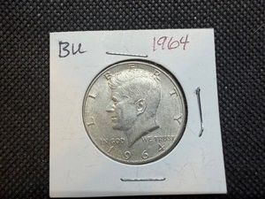 1964 Silver Kennedy Half Dollar Marked BU When Purchased