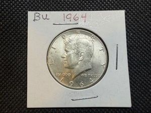 1964 Silver Kennedy Half Dollar Marked BU When Purchased