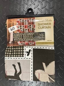 NEW LODGE SHOWER CURTAIN - blackred cabin chic