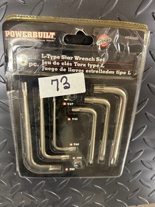 6 pc L-TYPE STAR WRENCH SET - PowerBuilt #640685