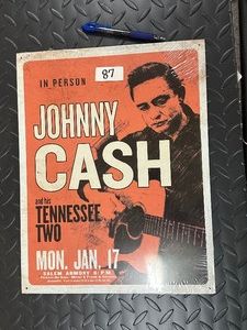 JOHNNY CASH Concert Poster Tin Sign