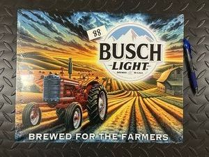 BUSCH LIGHT TRACTOR SIGN