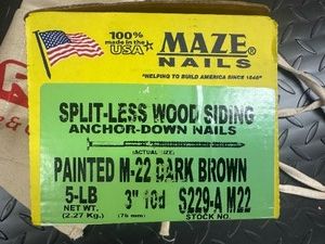 5 lb - MAZE 10d Splitless  Wood Siding Anchor-Down Nails  APRON