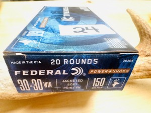 FEDERAL 30-30 WIN - 150 gr - Jacketed Soft Point - POWER SHOK