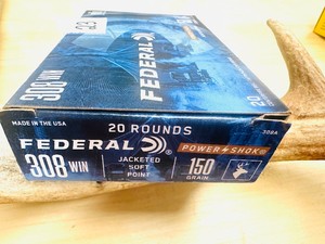 Federal 308 WIN - PowerShok Jacketed Soft Point - 150 gr