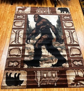 NEW 5x7 BIG FOOT RUG - Sasquatch