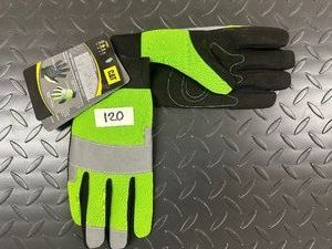 New CAT - HI-VIS PADDED UTILITY GLOVES - Reflective - Large