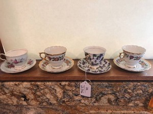 Teacups and saucers - Paragon, Lefton China and others