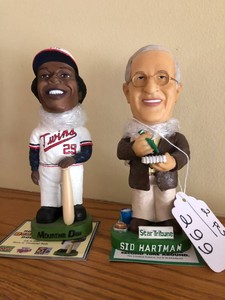 Sid Hartmann and Rod Carew bobbleheads