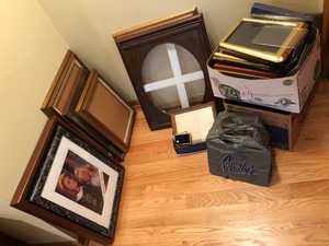 Large assortment of picture frames