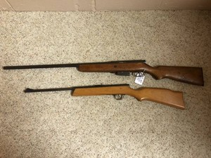 Guns - Wards Western Field 20 gauge Repeater (missing parts) BB gun, barrel says Sears Roebuck JC Higgins