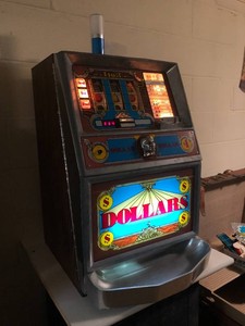 Dollars slot machine, lights on base BRING OWN HELP