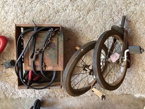 Trike tires with jumper cables and chain