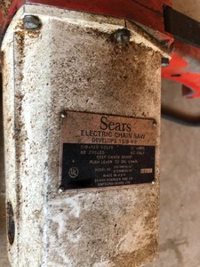 Sears and Hornet electric saws with metal shelf