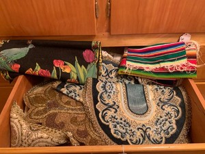 Table runners and doilies all in drawer