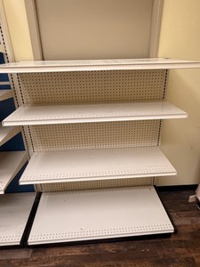 Commercial Gondola Retail Shelving Shelf Unit w Pegboard Back &amp Adjustable Shelves  Approx. 48W x 20D x 60H